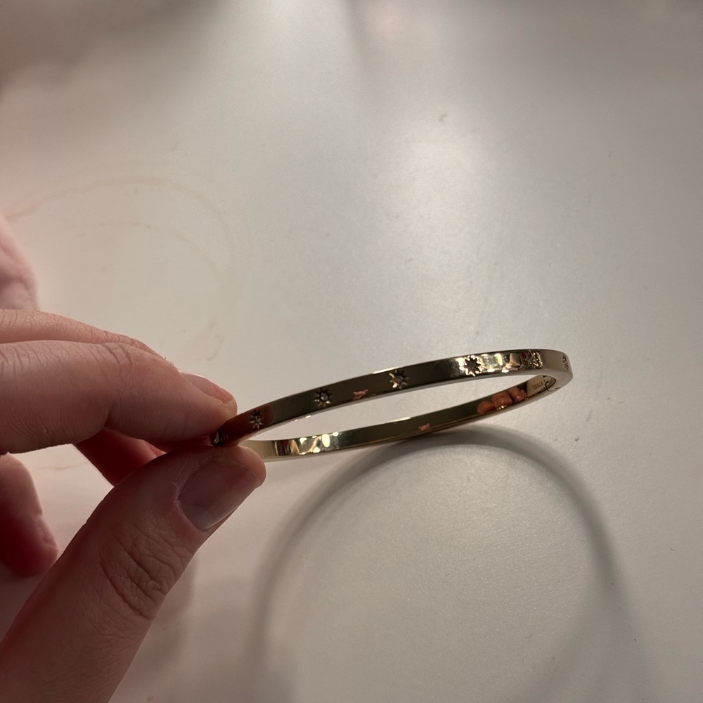 Fossil Gold-Tone Star Bangle Bracelet